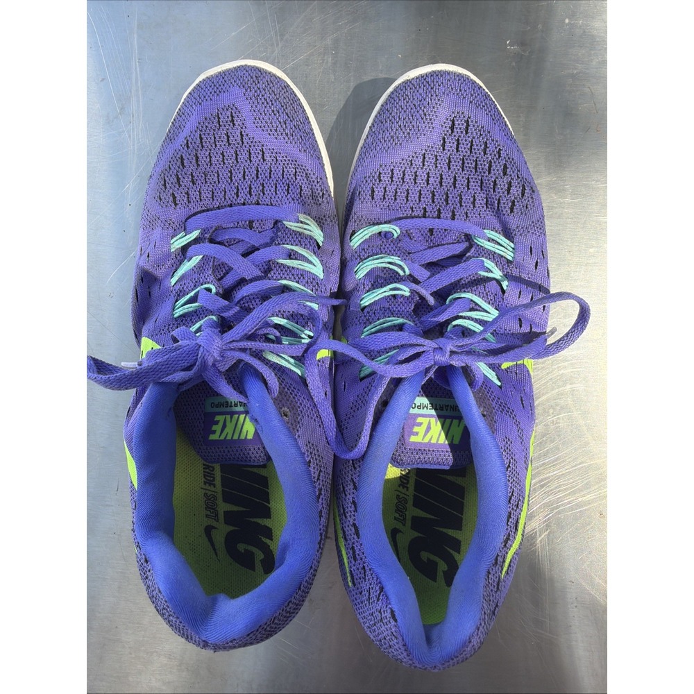 Nike Womens 8 Purple Running Shoes Lunarlon Athletic Sneakers 704682-502